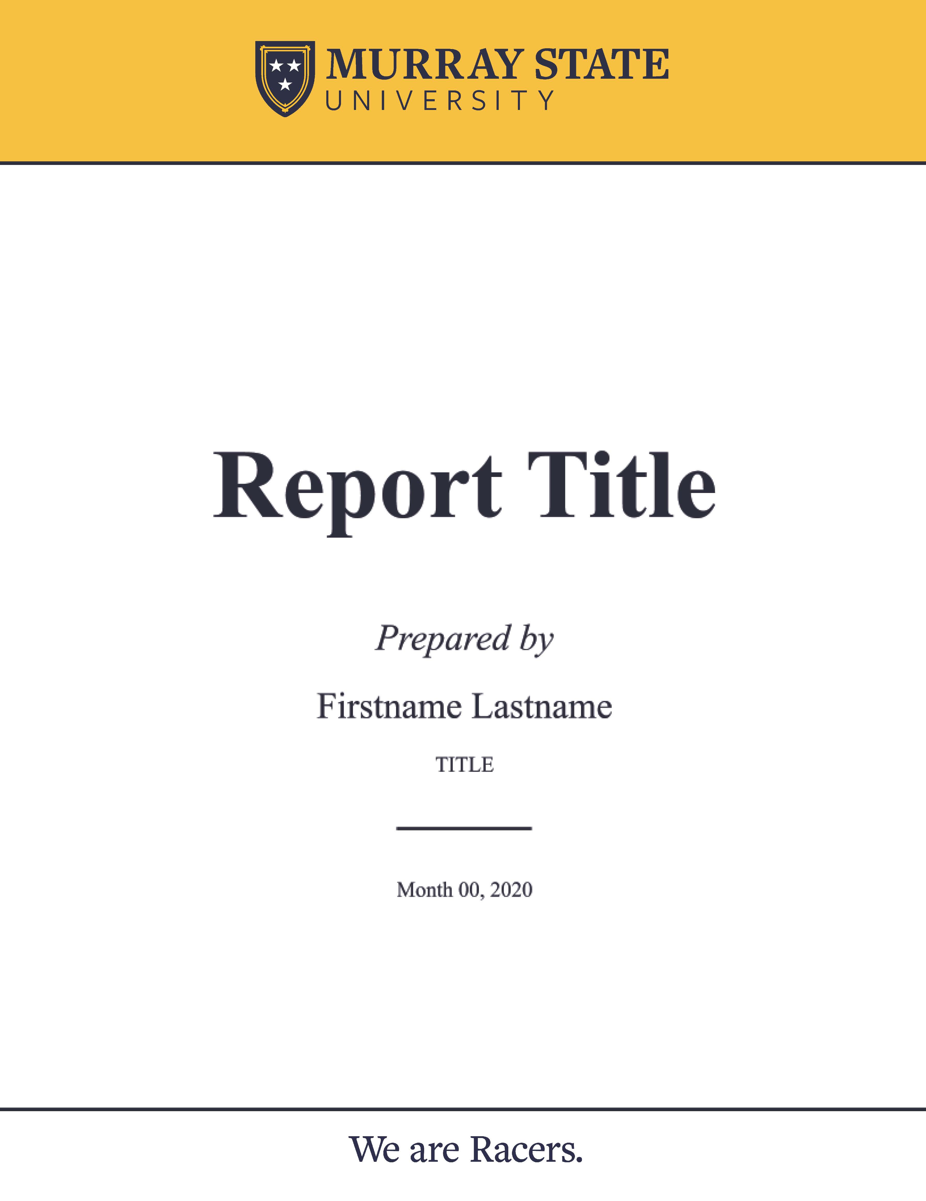 Report Cover A template design
