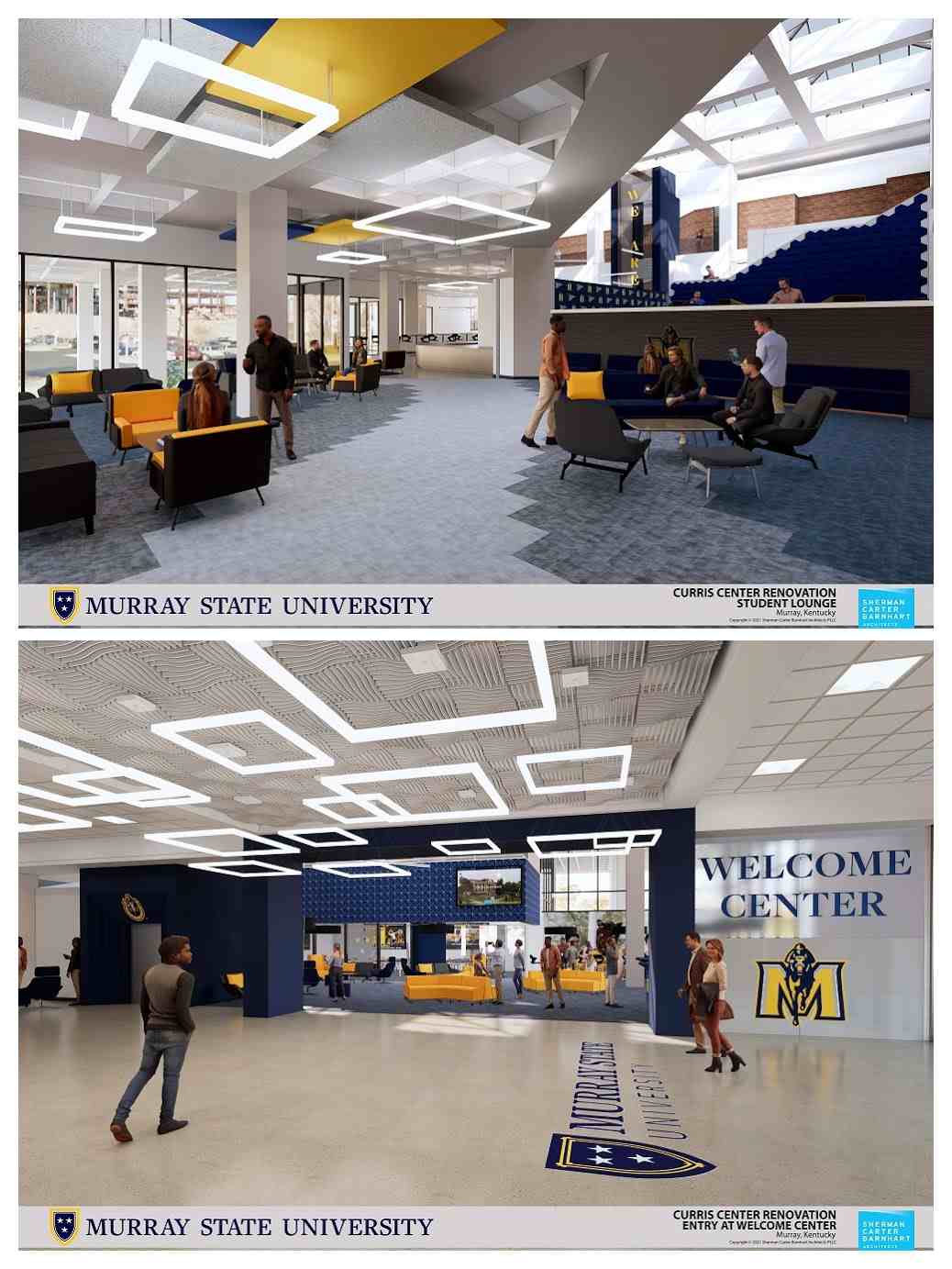 renderings of the Curris Center located on Ӱֱ State University’s campus