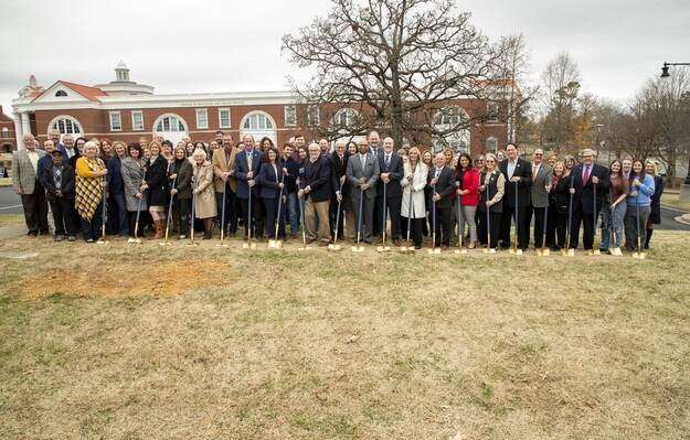 Participants in the groundbreaking ceremony