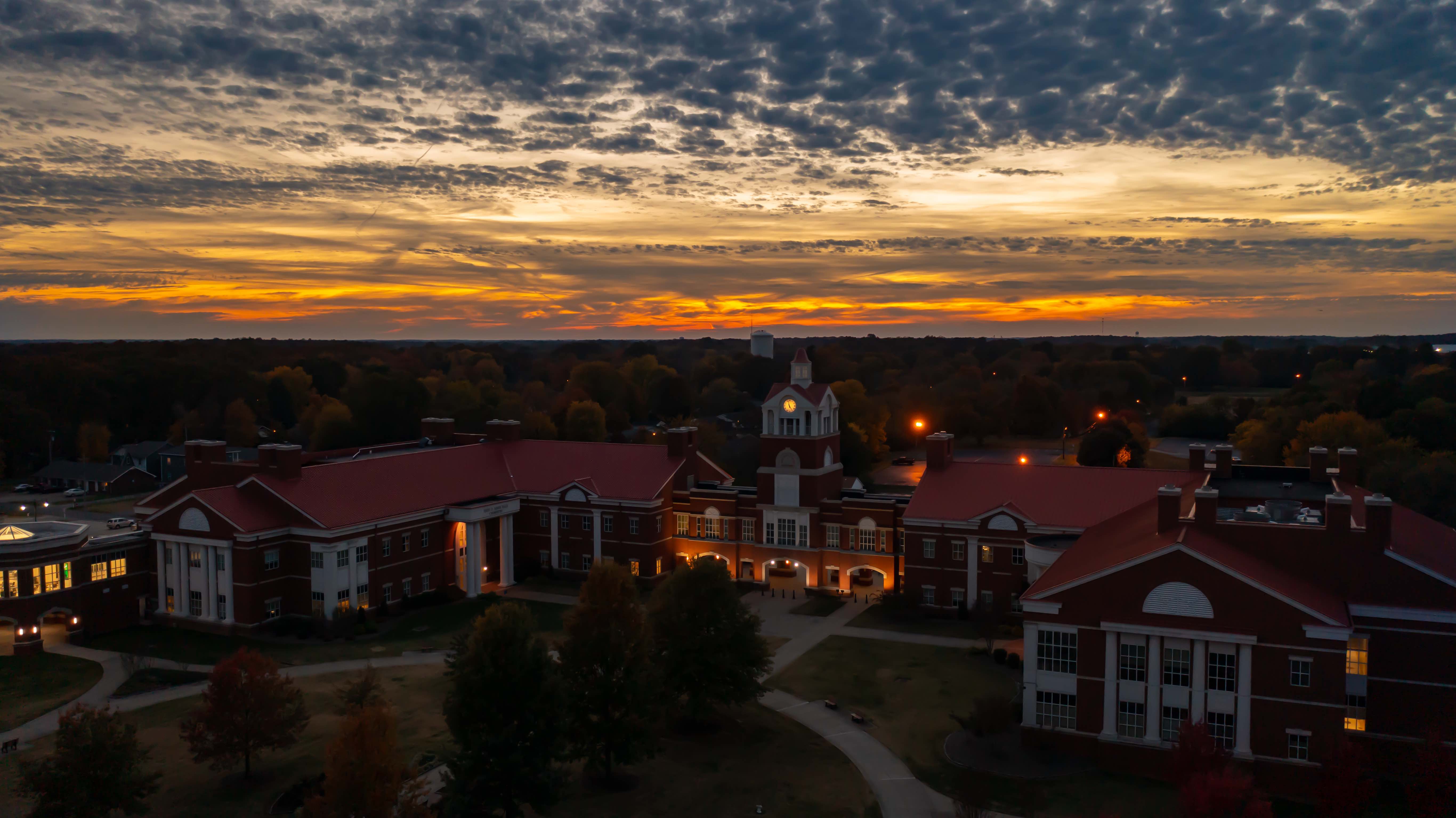 Ӱֱ State campus at sunset
